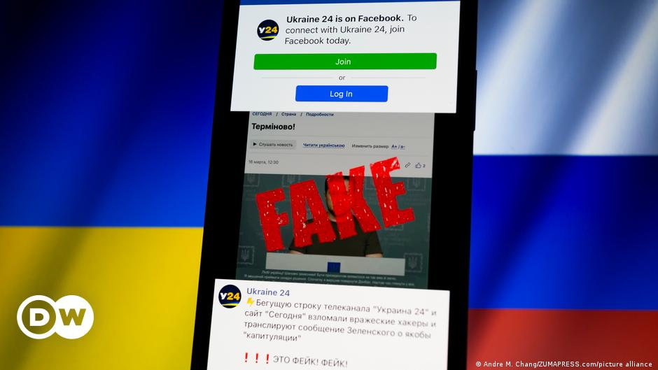 A post about the Ukraine War is labeled as Fake by German media outlet Deutsche Welle (DW).